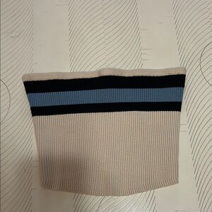 Edikted Black and Blue Ribbed Tube Top